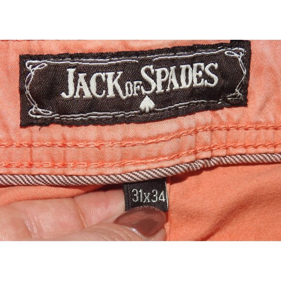 Jack of Spades Jack Straight Leg Denim Jeans Salmon Men's 31x34 - Picture 8 of 11